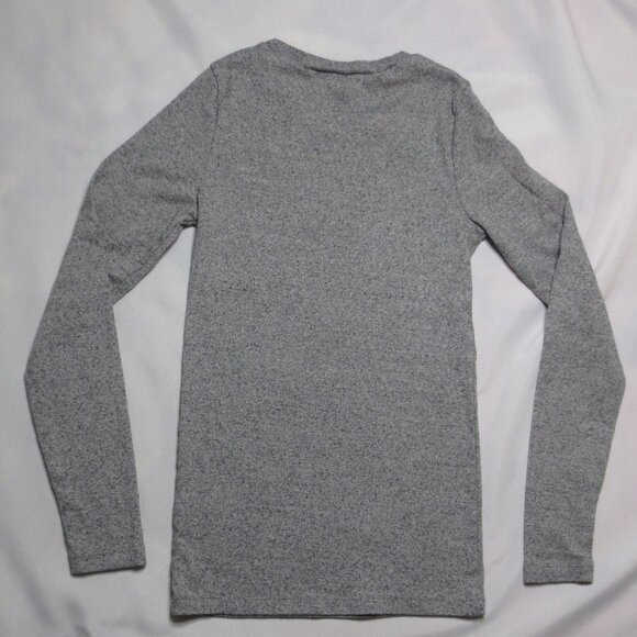 JCREW womens PERFECT TEE t-shirt GRAY crew SOFT long-sleeve SIZE S - Picture 4 of 6